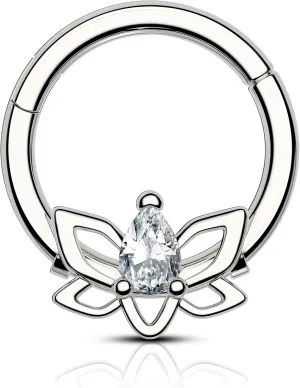 COCHARM Dragonfly Septum Rings for Women 16g Cute Septum Piercing Jewelry 8mm Stacked Daith Earrings 8mm Daith Hoop Rings Daith Piercing