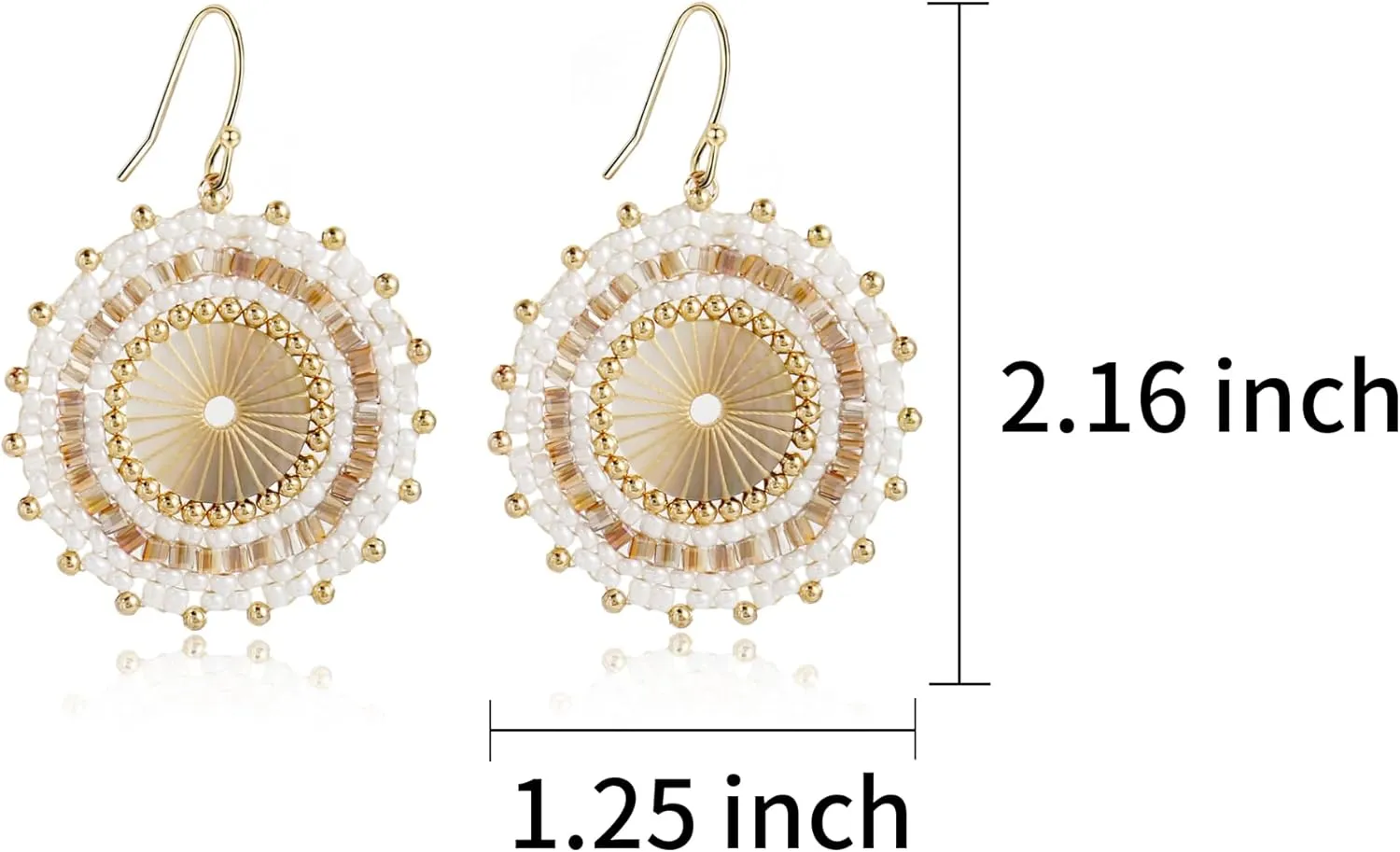 Colorful Bead Earrings For Women Summer Beach Handmade Bead Earrings Bohemia Hoop Dangle Earring For women