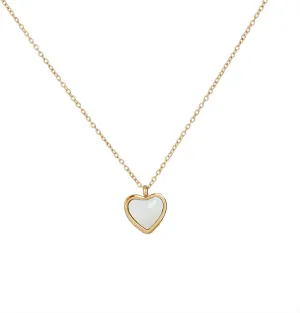 COLORFUL BLING Dainty Heart Gemstone Gold Pendant Necklace Healing Crystal Simple Carnelian Heart Charm Necklace Love Gifts for Women