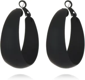 Colorful Candy Round Circle Lightweight C Shape Hoop Earrings for Women Exaggerate Big Summer Earrings