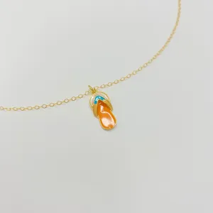 Colorful Flip Flop Necklace | Gold Colorful Flip Flop Necklace | Gold