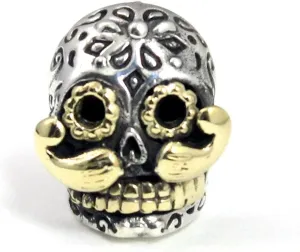 COSUMOSU 925 Sterling Silver Mexican Skull Stud unique Earring 1Pc for Men Women