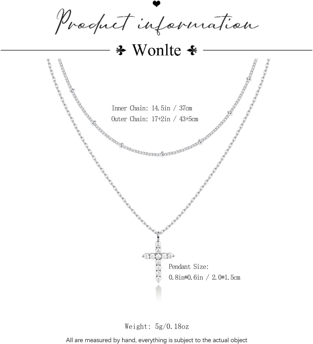 Cross Necklace for Women, 14K Gold Plated/Sterling Silver Chain Necklace Dainty Layered Gold Cross Pendant Necklace Simple Cute Necklaces for Women Gold Jewelry for Women