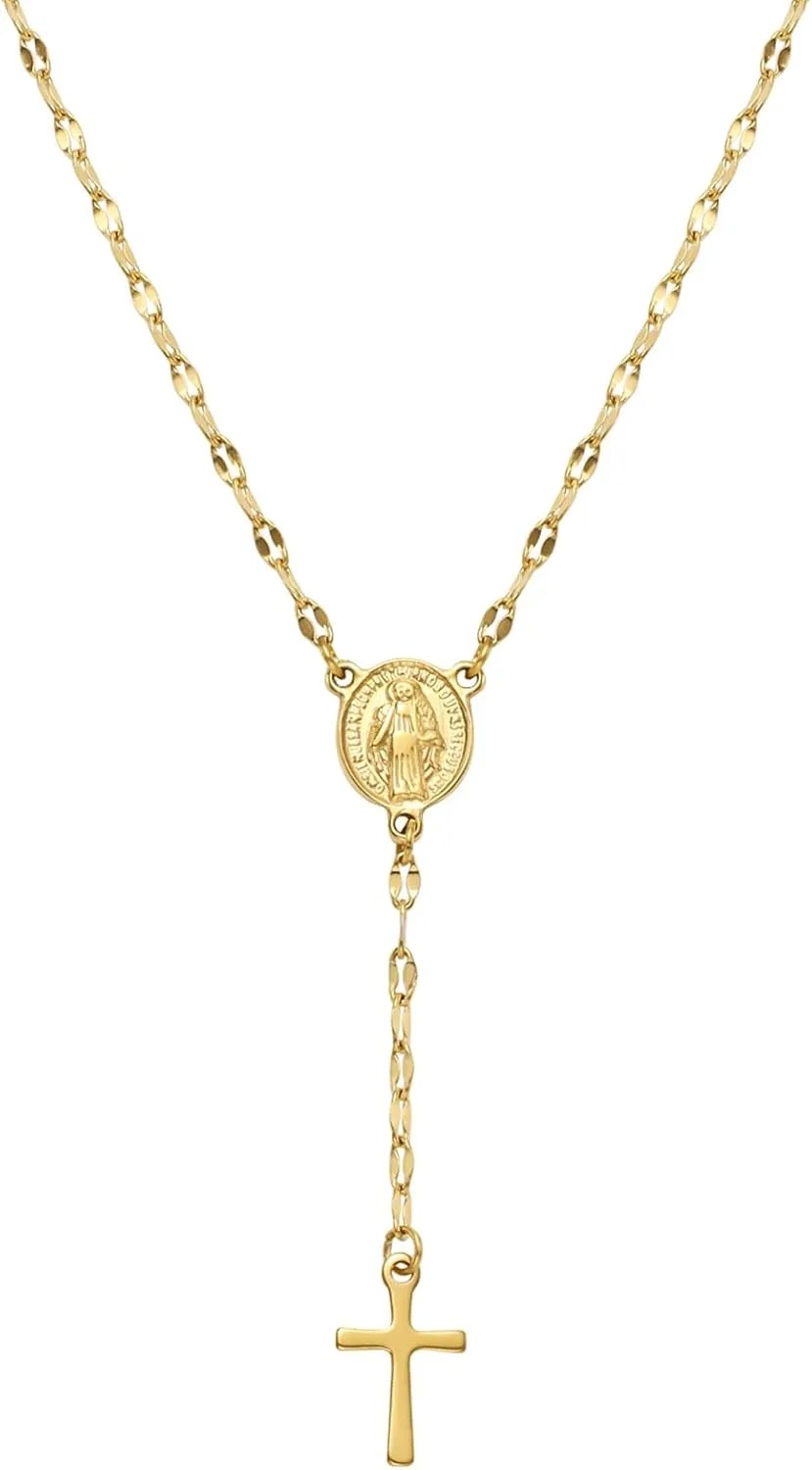 Cross Necklace for Women, 18k Gold/Silver Plated Cross Pendant Simple Layered Gold Necklaces for Women Mom Mothers Day Gifts