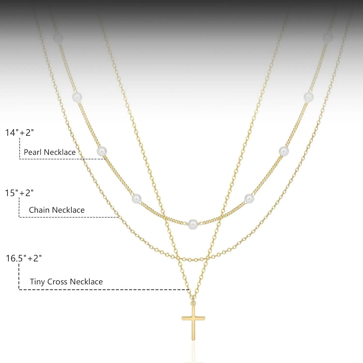 Cross Necklace for Women, Dainty 18K Gold Plated Small Cross Pendant Necklace Simple Gold Cross Necklaces for Women Trendy Gold Jewelry for Women Gift