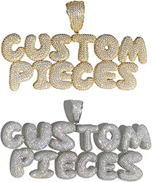 Custom Bubble Letters Name Necklace Personalized Iced Out Chain for Women Diamond Nameplate Necklace Rapper Hip Hop Jewelry for Men