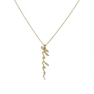 Custom Name Necklace - Tiny Silver & Gold Plated Pendant, Personalized Jewelry - Perfect Customized Gift for Her