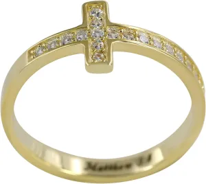Custom Statement Ring for Women Personalized Sterling Silver Faith Hope Love Sideways Cross Ring Sideways Diamond Cross Band Ring Gift