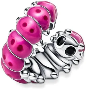 Cute Curled Caterpillar Charm 925 Sterling Silver Pendant,Jewelry Beads Gifts for Women Bracelet&Necklace