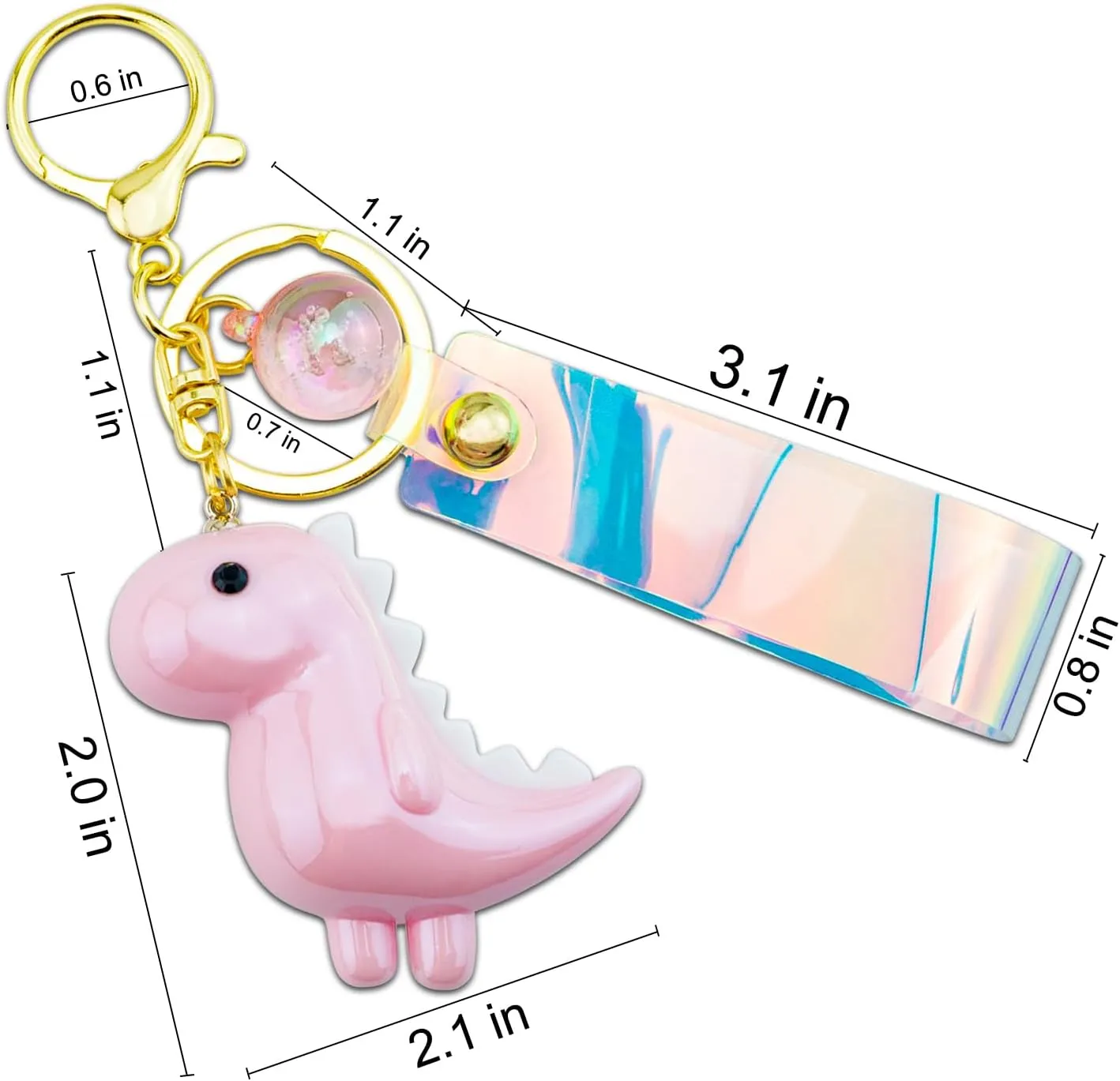 Cute Dinosaur Keychain for Women Valentines Gift Kawaii Key Chains Car Key Accessories for Handbags Backpack Bag