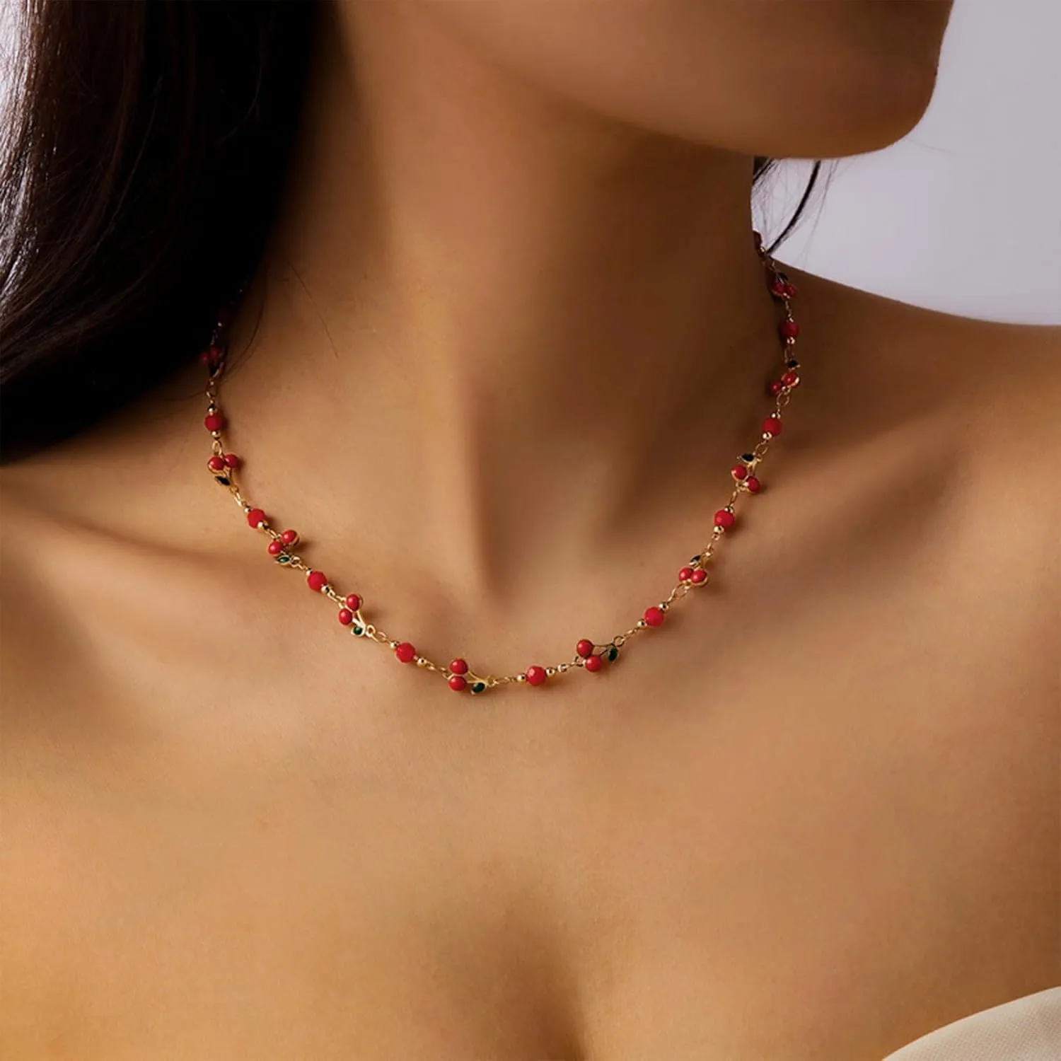 Daisy Flower Choker Necklace for Women Cute Colorful Floral Necklace Daisy Pearl Necklace Flower Jewelry