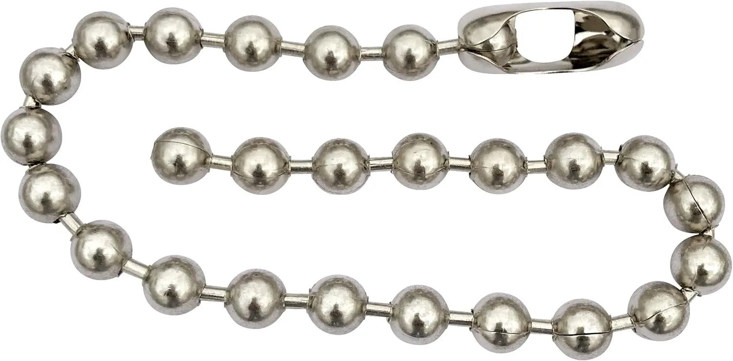 DragonWeave 13mm Extra Large Silver Steel Ball Chain Mens Necklace with Durable Protective Finish - Any Length