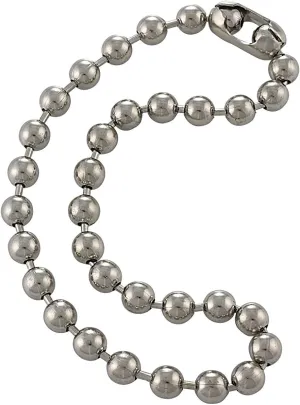 DragonWeave Jewelry 9.5mm Extra Large Silver Steel Ball Chain Mens Necklace Extra Durable Color Protect Finish ANY LENGTH