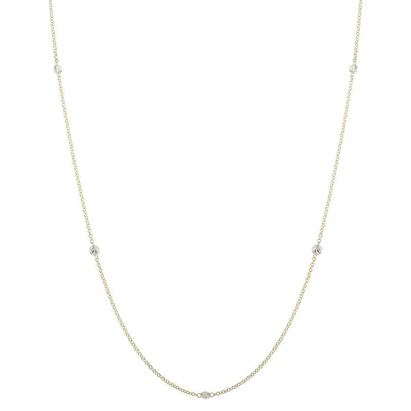 Drilled Diamond By-Yard Necklace