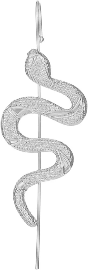 Ear Wrap Crawler Hook Earrings Snake Alloy Ear Cuff Earrings for Women Men Simple Personalized Lobe Piercing Jewelry Gifts