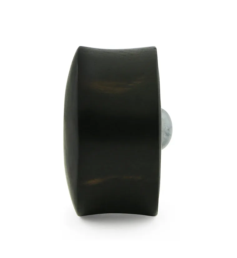 Ecliptic Areng Wood Plugs With Grade AA Moonstone Inlay