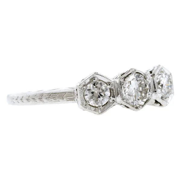 Edwardian Three Stone Diamond Ring