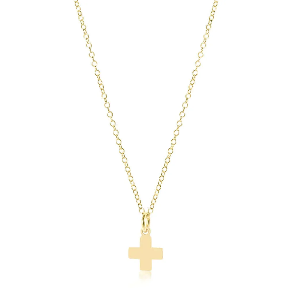 ENewton 16' Gold Signature Cross Charm Necklace