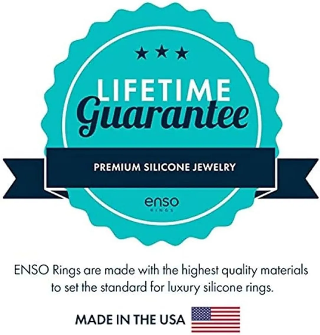 Enso Rings Etched Dualtone Silicone Ring - Comfortable and Flexible Design - Year of the Dragon