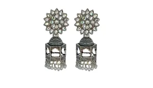 Ezume Trending Earrings Vintage Temple Design Pattern Bell Design Dangle Earrings Retro Bollywood Style Zinc Alloy Jewelry Creative Tourism Souvenir