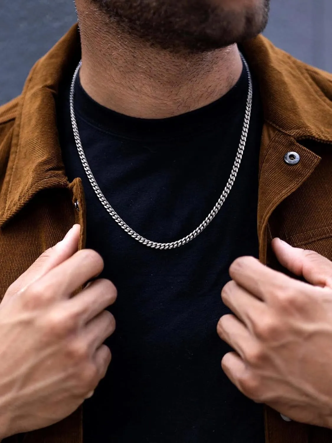 FaithHeart Chunky Miami Cuban Link Chain Necklace for Men - Gold Plated/Black Stainless Steel Hip Hop Chains Necklaces, 6/10/14mm Width 18/20/22/24/26/28 Inch Length, with Gift Box
