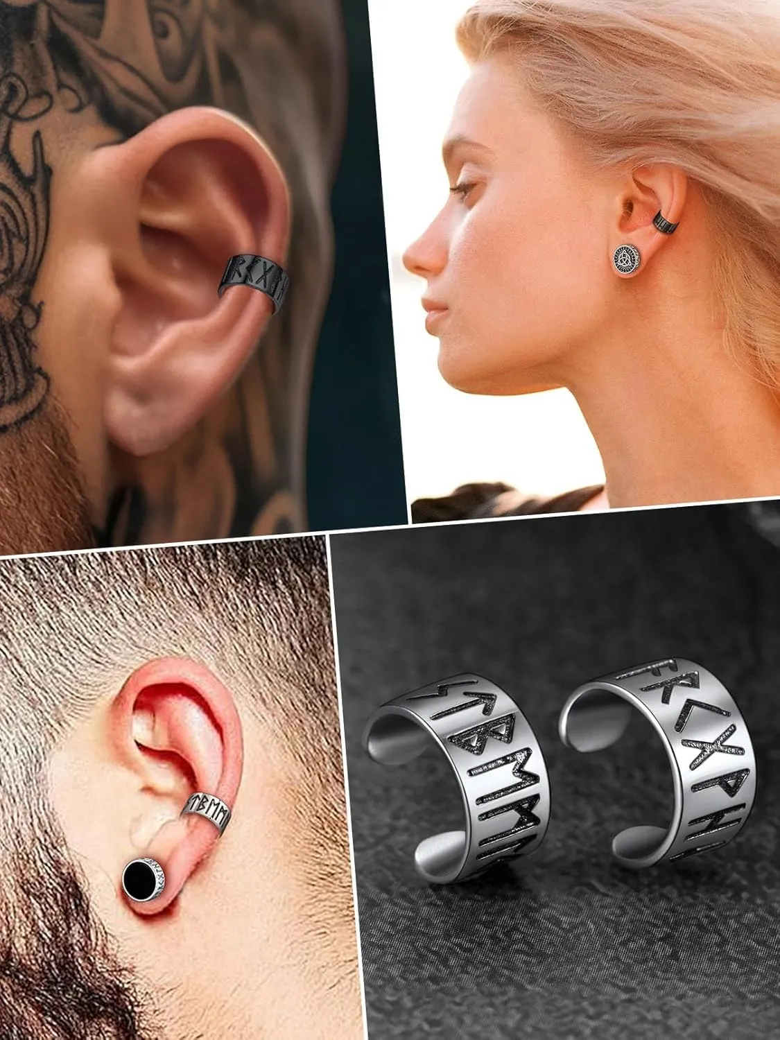 FaithHeart Ear Cuff Earrings for Women Non Piercing Lightweight Sterling Silver Ear Cuff for Non Pierced Ears Hypoallergenic Fake Earrings with Gift Box