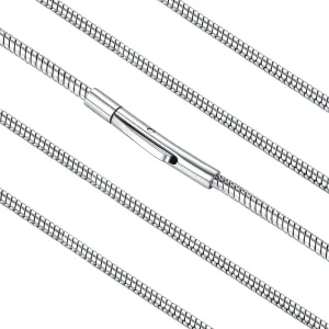 FaithHeart Stainless Steel Chains for Men, Silver/Black/14K Gold Plated Snake/Wheat/Box/Rope/Rolo Chain Necklace 16-30 Inches with Delicate Gift Box