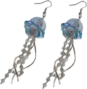 Fashion Jellyfish Tassels Charm Earrings Unique Dangle Earrings Simple Pendant Earring Party Jewelry Charm Earring