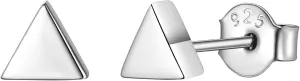FindChic Hypoallergenic Sterling Silver Small Bar/Dot/Triangle/Butterfly/Lightning Studs Earrings Minimalist Geometric Jewelry Valentine Gifts for Women Men Girls, with Gift Box