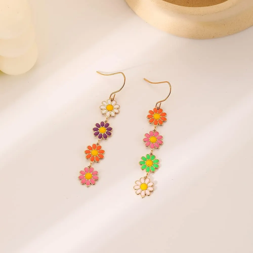 Flower Earrings for Women - Sunflower & Daisy Designs for Summer Holidays