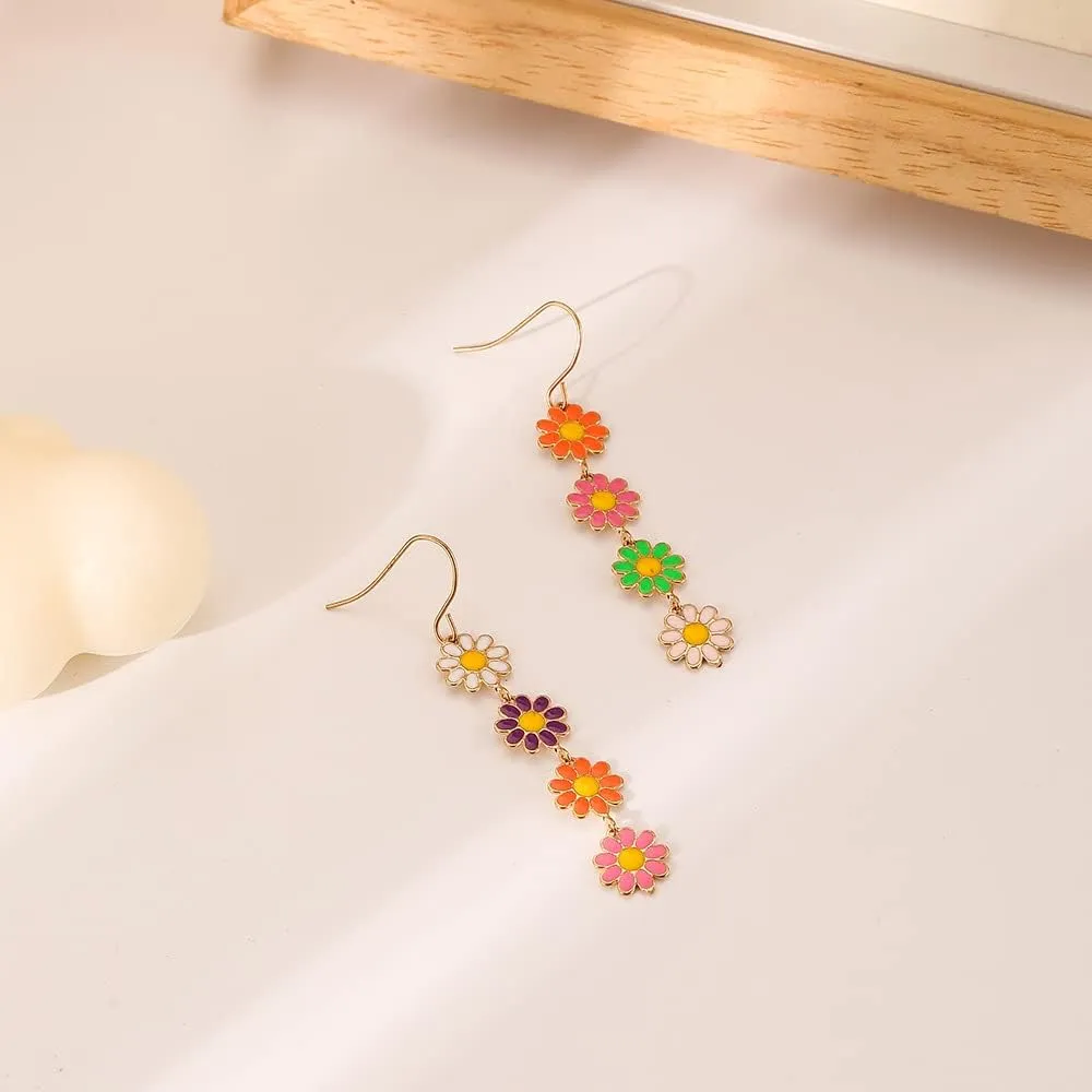 Flower Earrings for Women - Sunflower & Daisy Designs for Summer Holidays