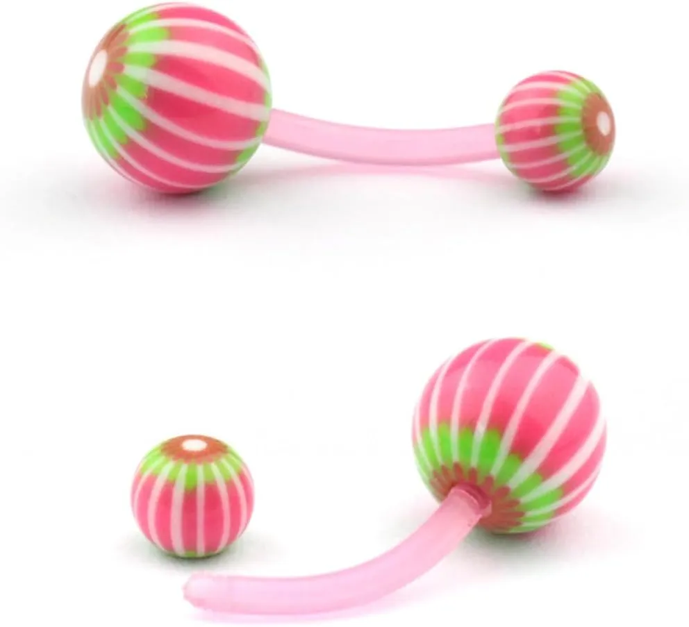 FORUBUS Colorful Tongue Rings Nipple Rings for Women Body Piercing Jewelry 14G 16mm Pierced Barbells Body Jewelry 50Pcs/30Pcs/20Pcs Pack