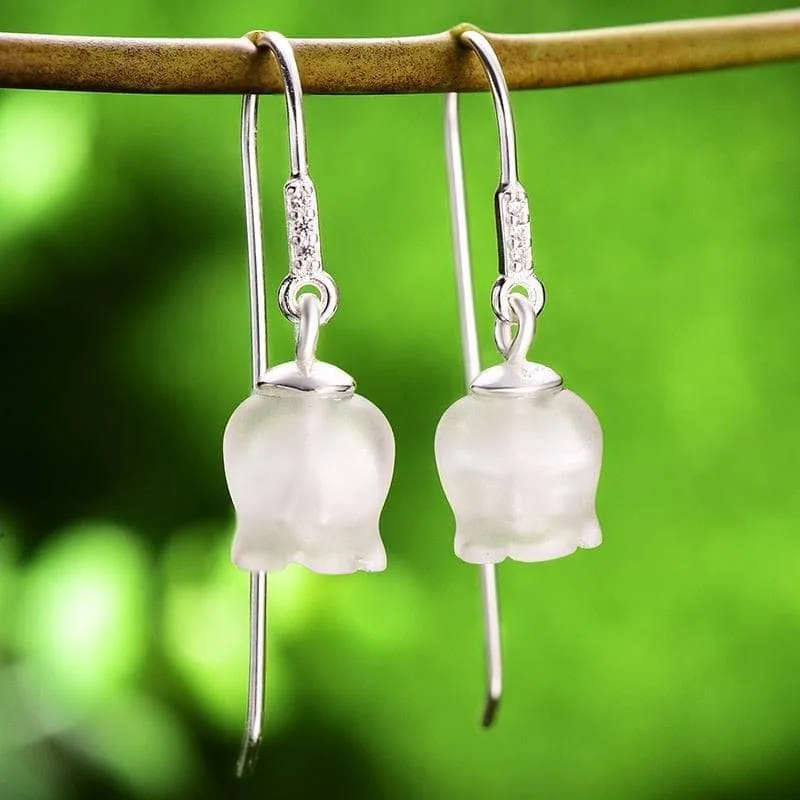 Fresh Bell Orchid Drop Earrings