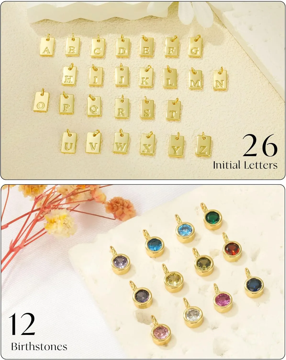 FUNEIA Initial Necklaces for Women Dainty Gold Birthstone Necklace for Women Trendy 14K Gold Plated Letter Necklace Non Tarnish Tiny Emerald Pendant a e s t k m j Necklace Gold Jewelry Birthday Gifts