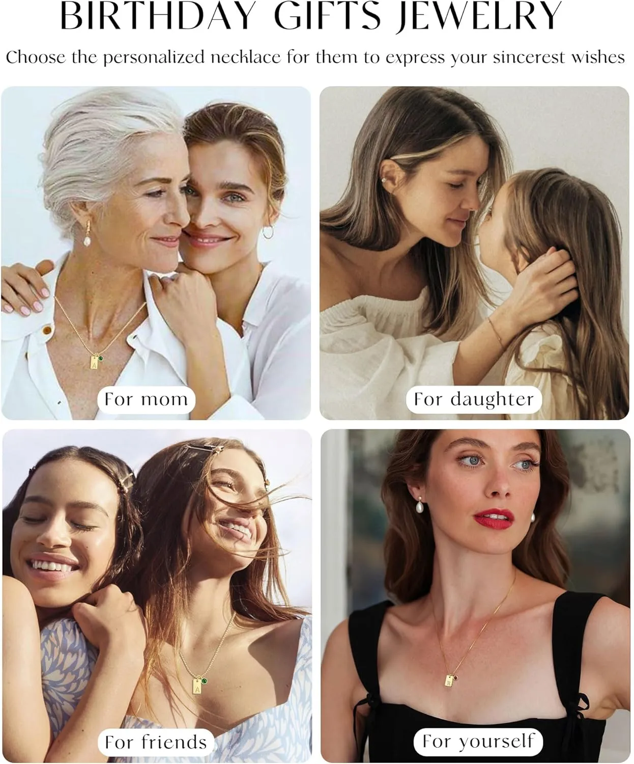 FUNEIA Initial Necklaces for Women Dainty Gold Birthstone Necklace for Women Trendy 14K Gold Plated Letter Necklace Non Tarnish Tiny Emerald Pendant a e s t k m j Necklace Gold Jewelry Birthday Gifts