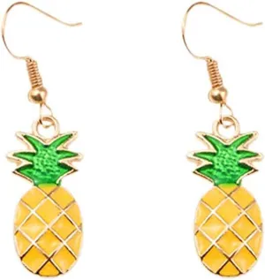 Funny Pineapple Fruit Dangle Earrings for Women Cute Pineapple Statement Love Trendy Earrings Jewelry