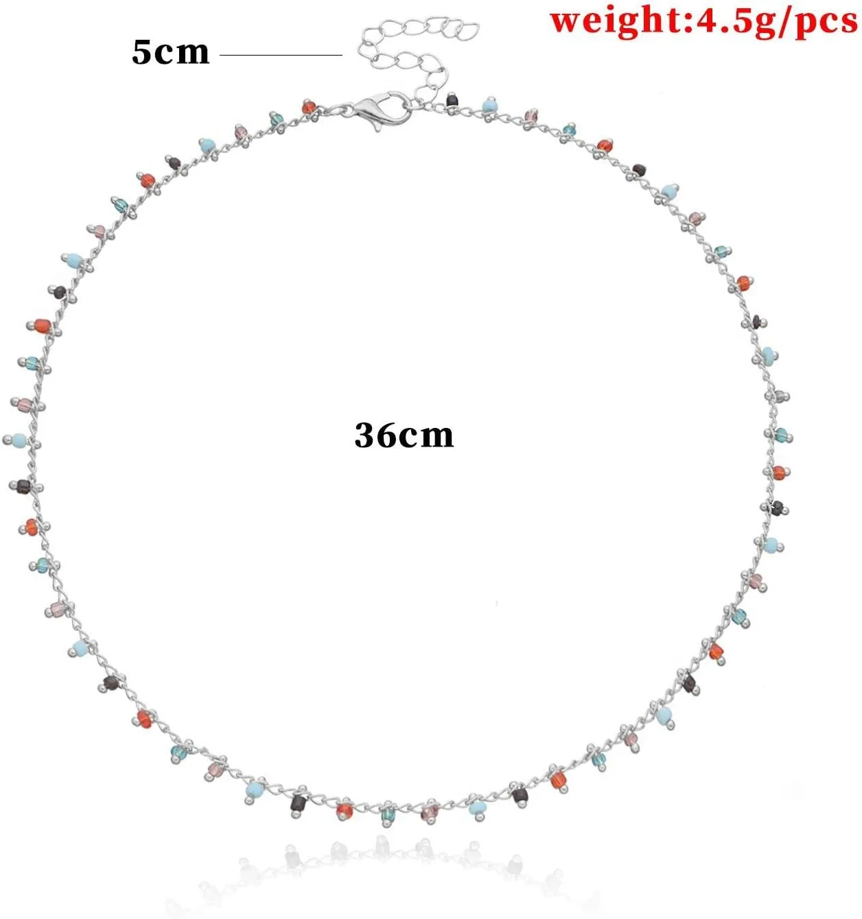 FUTIMELY Bohemia Green Beaded Beads Choker Necklace for Women,Simple Fresh Green Beaded Square Round Bead Choker Necklace