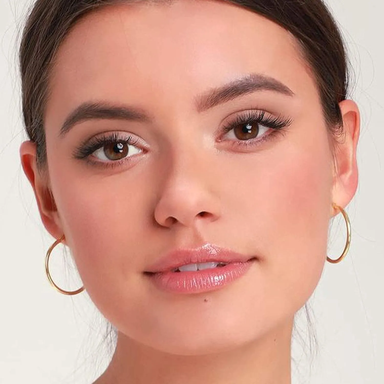 Gacimy Gold Hoop Earrings for Women 14K Real Gold Plated Hoops with 925 Sterling Silver Post