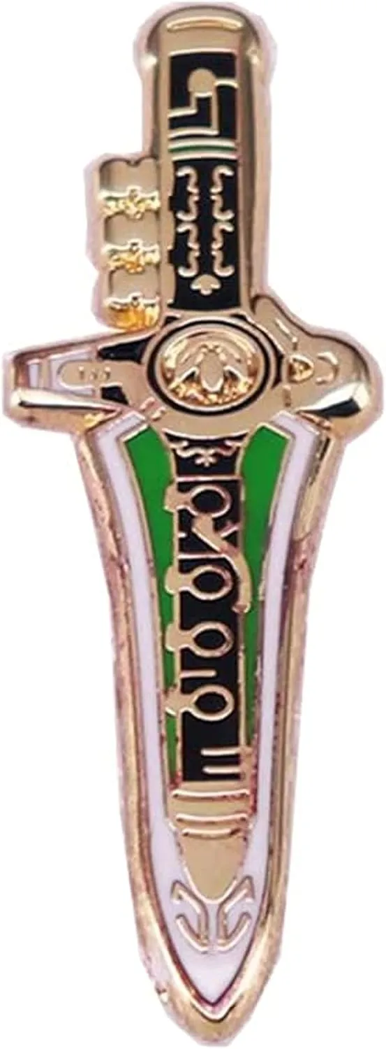 Game Dragon Flute Dagger Cartoon Brooch Interesting Metal Enamel Badge Denim Jacket Backpack Pin Children Fashion Jewelry Accessories Gifts