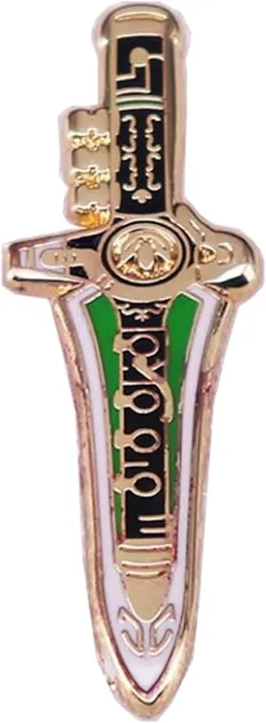 Game Dragon Flute Dagger Cartoon Brooch Interesting Metal Enamel Badge Denim Jacket Backpack Pin Children Fashion Jewelry Accessories Gifts