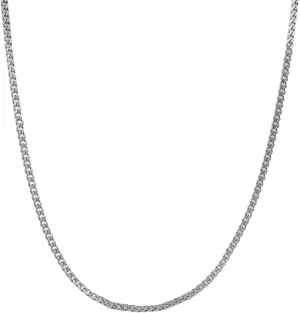 GLD Micro Cuban Link Chain for Men and Women - 2MM, 18", 14K Gold-Plated White Gold - Designed in Miami - Built to Last