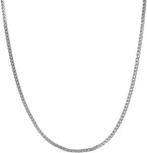 GLD Micro Cuban Link Chain for Men and Women - 3MM, 16", 14K Gold-Plated White Gold - Designed in Miami - Built to Last