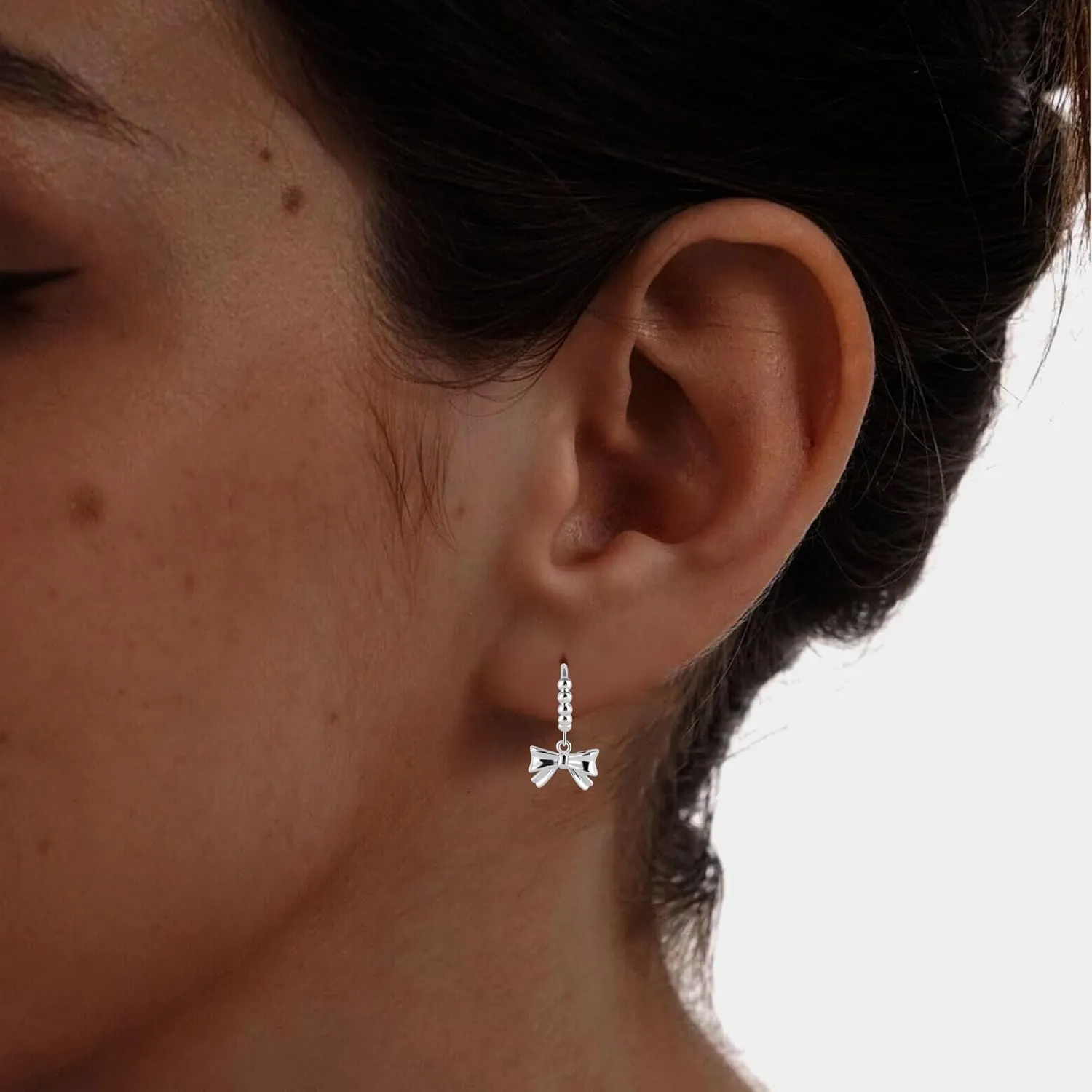 Gold Bow Earrings for Women Big Bow Dangle Earring Ribbon Trendy Cute Statement Bowknot Hoop Dangle Earrings Jewelry Gifts