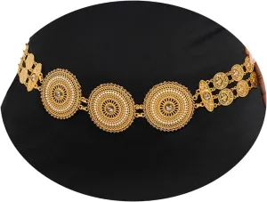 Gold Coin Chain Belt Gold Waist Belt Rhinestone Boho Body Jewelry Accessories for Women Dresses Jeans