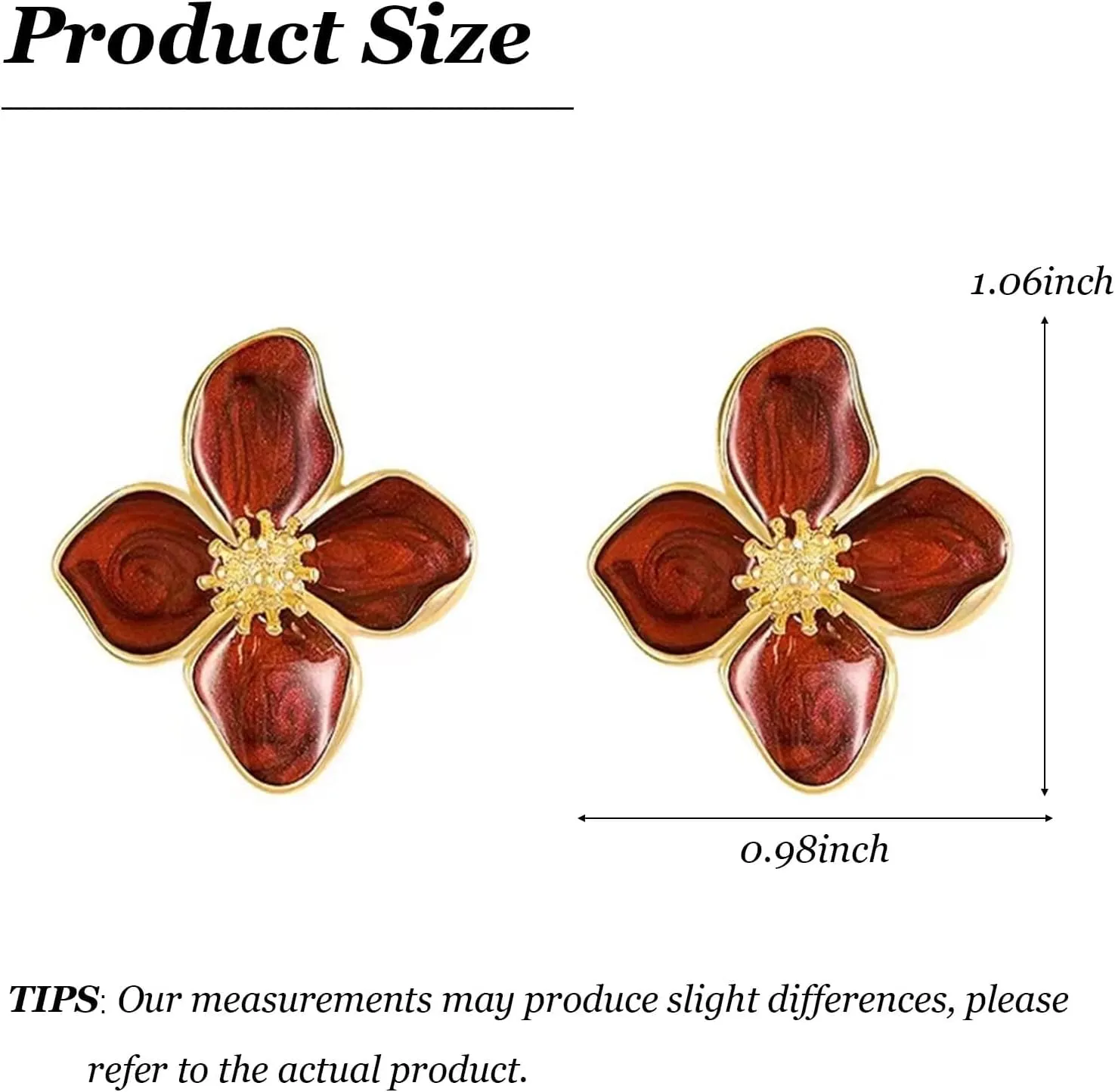 Gold Flower Earrings for Women Flower Stud Earrings Floral Statement Spring Earring Spring Dresses for Women 2025