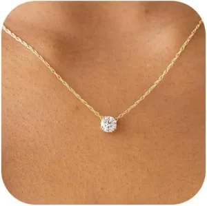 Gold Layered Necklaces for Women, Herringbone Snake Paperclip 14K Gold Plated Chain Choker Necklace Stack Dainty Cute Simple CZ/Pearl/Cross Pendant Necklace Set for Women Trendy Jewelry Gifts