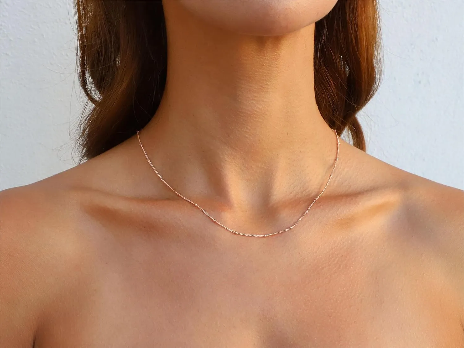 Gold Layered Necklaces for Women, Herringbone Snake Paperclip 14K Gold Plated Chain Choker Necklace Stack Dainty Cute Simple CZ/Pearl/Cross Pendant Necklace Set for Women Trendy Jewelry Gifts
