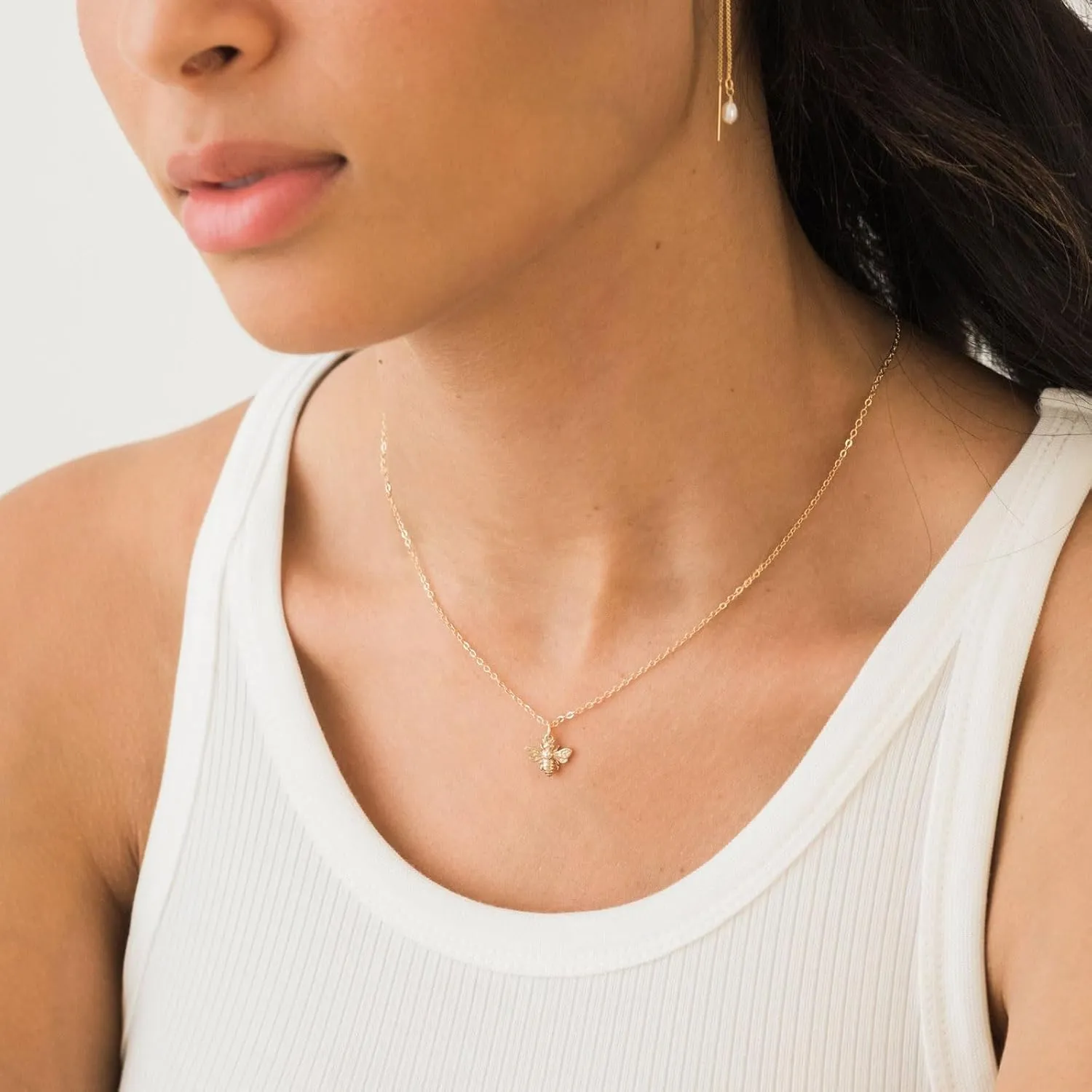 Gold Necklace for Women-14K Gold/Silver Plated Bee,Dragon,Horse,Teddy Bear,Elephant,Butterfly, Hummingbird, FishNecklace for Women Dainty Simple Jewelry for Women Gifts