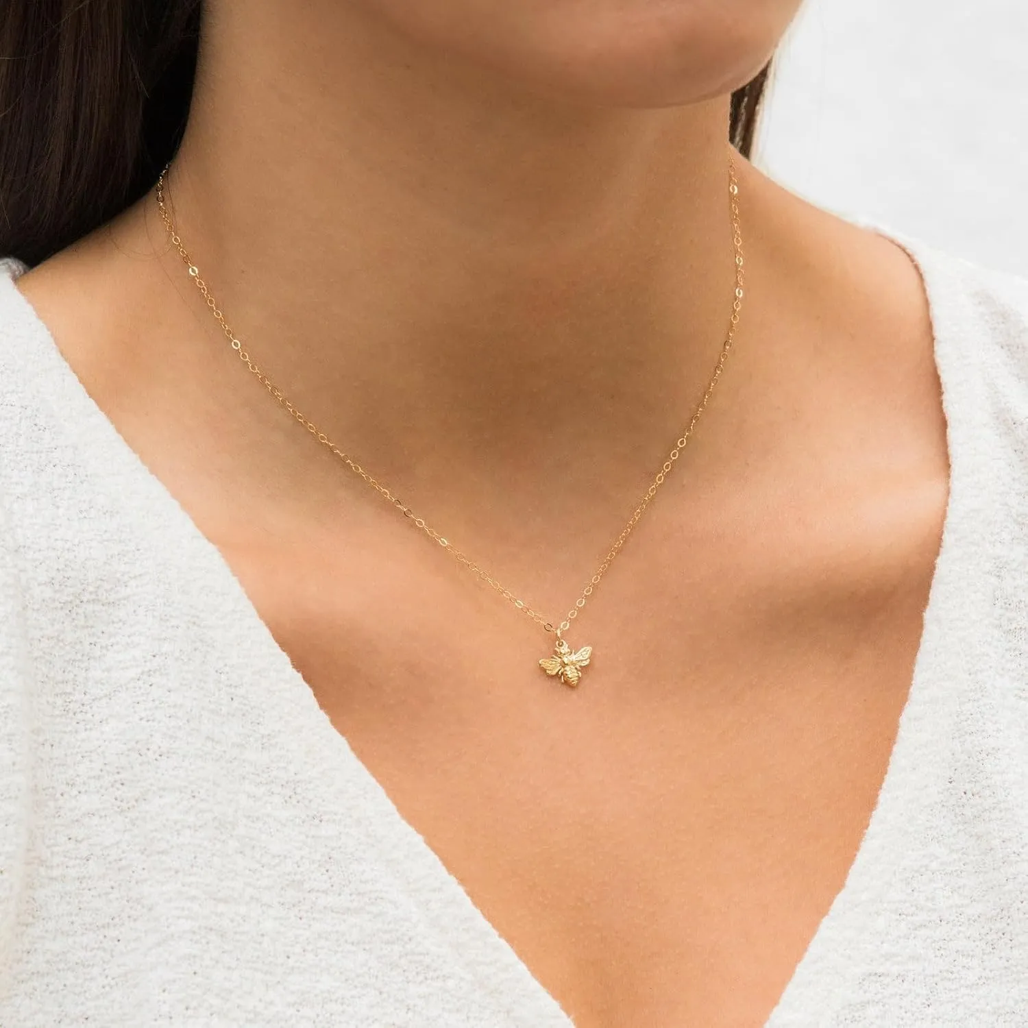 Gold Necklace for Women-14K Gold/Silver Plated Bee,Dragon,Horse,Teddy Bear,Elephant,Butterfly, Hummingbird, FishNecklace for Women Dainty Simple Jewelry for Women Gifts