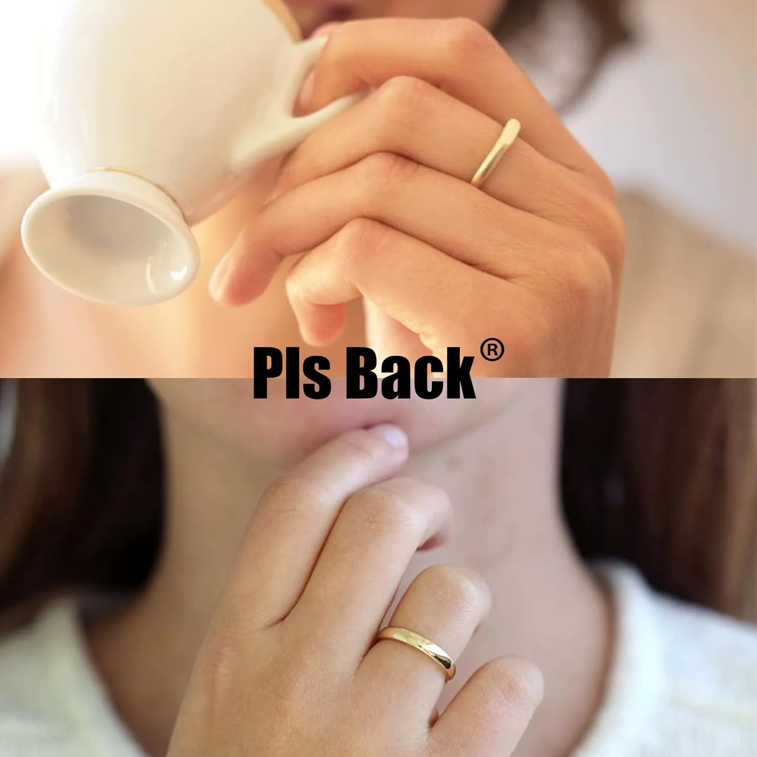 Gold Stackable Rings Set for Women, 14k Gold Plated Stacking CZ Thumb Rings Non Tarnish, Dainty Gold Knuckle Chunky Rings for Gift Size 5/6/7/8/9/10
